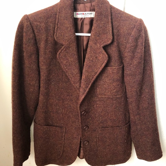 Vintage Yves Saint Laurent Rive Gauche Made in Paris France wool blend blazer - Picture 1 of 5